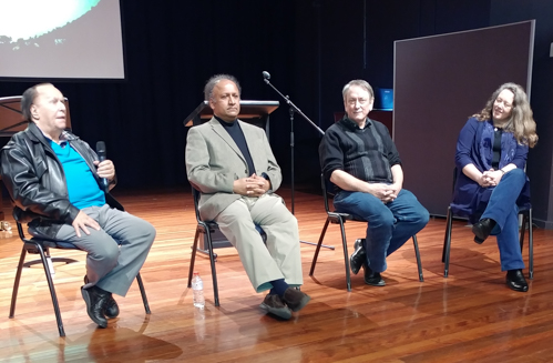 Composer Larry Sitksy, scholar and editor S. T. Joshi, writer and composer Leigh Blackmore, and Professor Ellen Greenham of Murdoch University