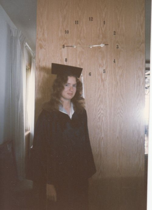 Mary at her high school graduation