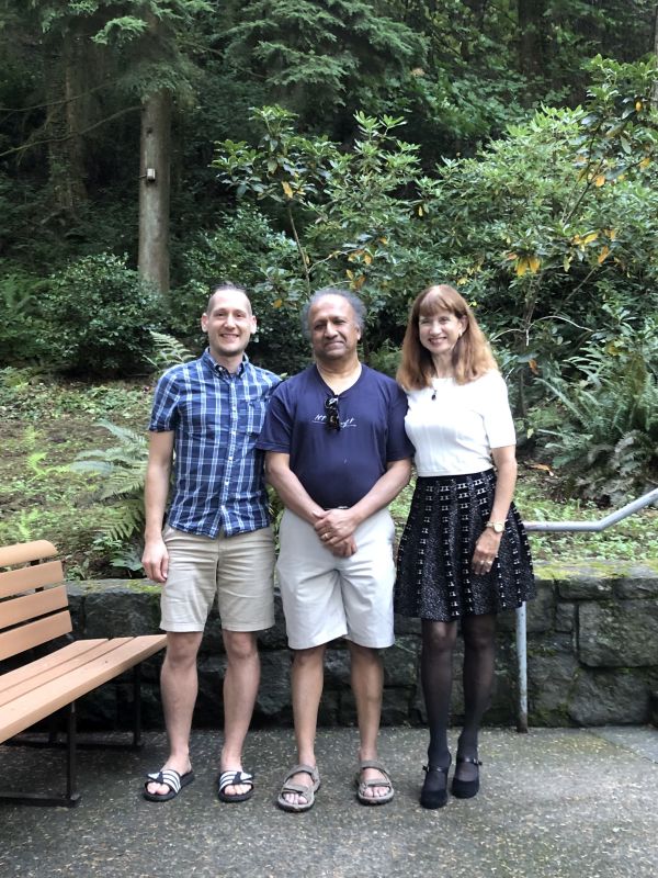 Tony LaMalfa, S. T. Joshi, and Katherin Kerestman at The Grotto in Portland, Oregon