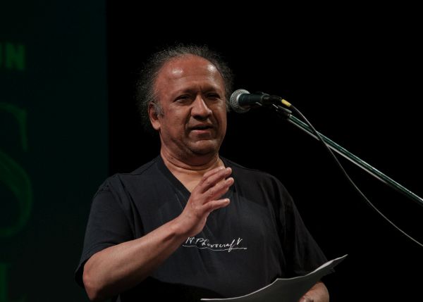 S. T. Joshi speaking at the Nightlands Festival 2023