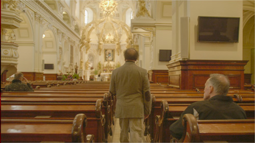 Photo of S. T. in a church